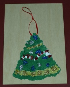 Virtually Montessori - recycled paper ornament